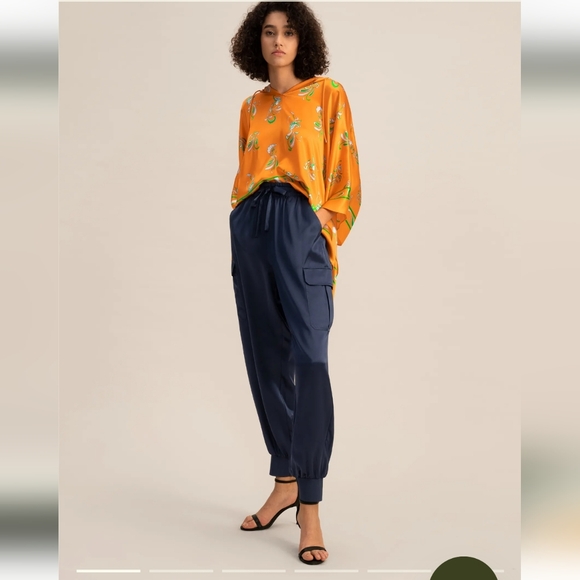 Nwt Joie silk navy blue pants - Picture 10 of 12